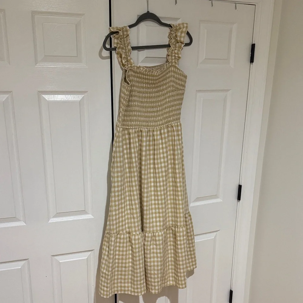 PrettyGarden Yellow Checkered Dress - Picture 9 of 10
